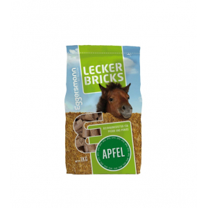 Cukierki dla koni Lecker Bricks jabłkowe 1kg