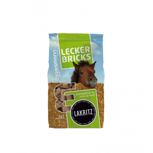 Cukierki dla koni Lecker Bricks lukrecja 1 kg